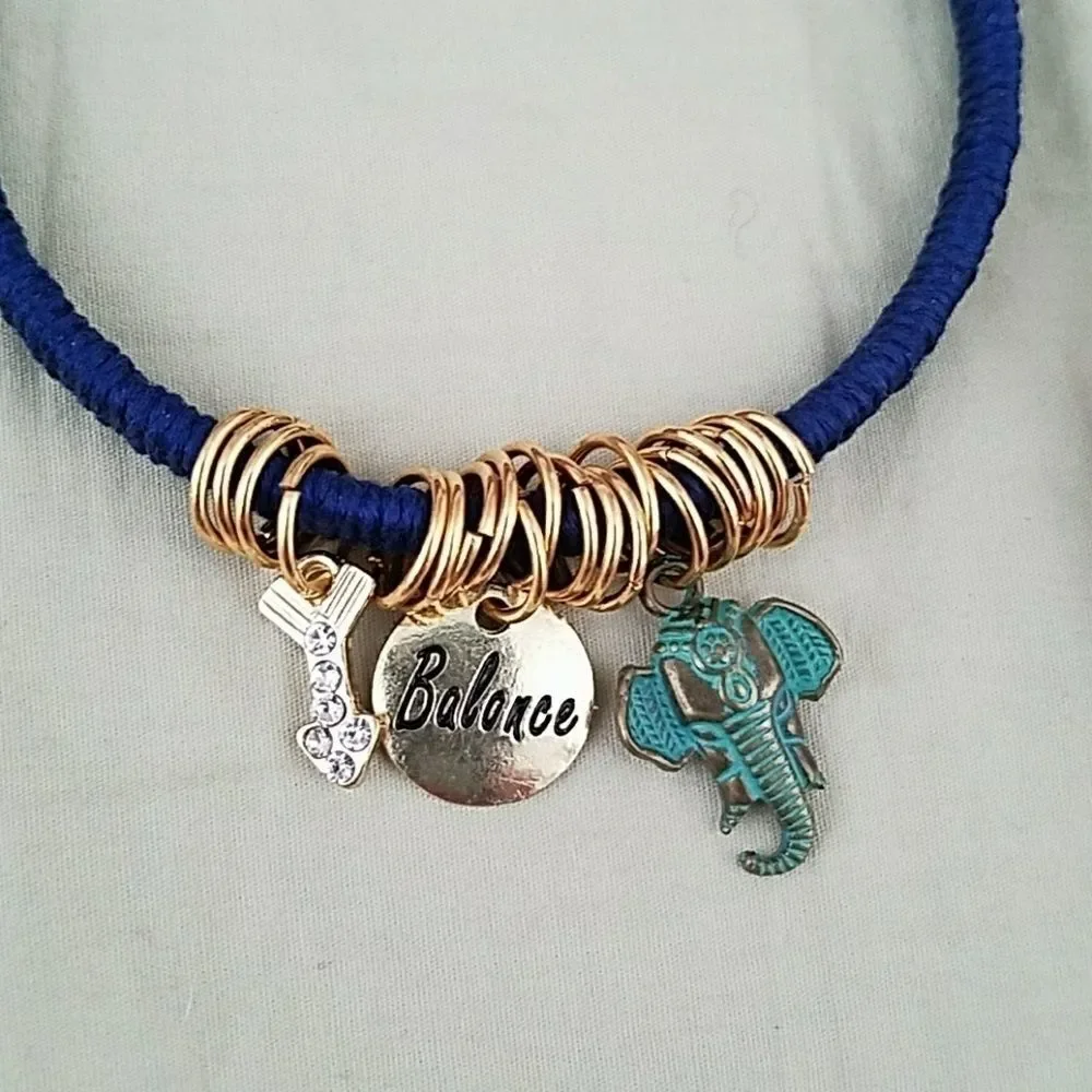 Boho Chic Handwrapped Bangle Bracelet Set of 3 Bohemian Jewelry Gift